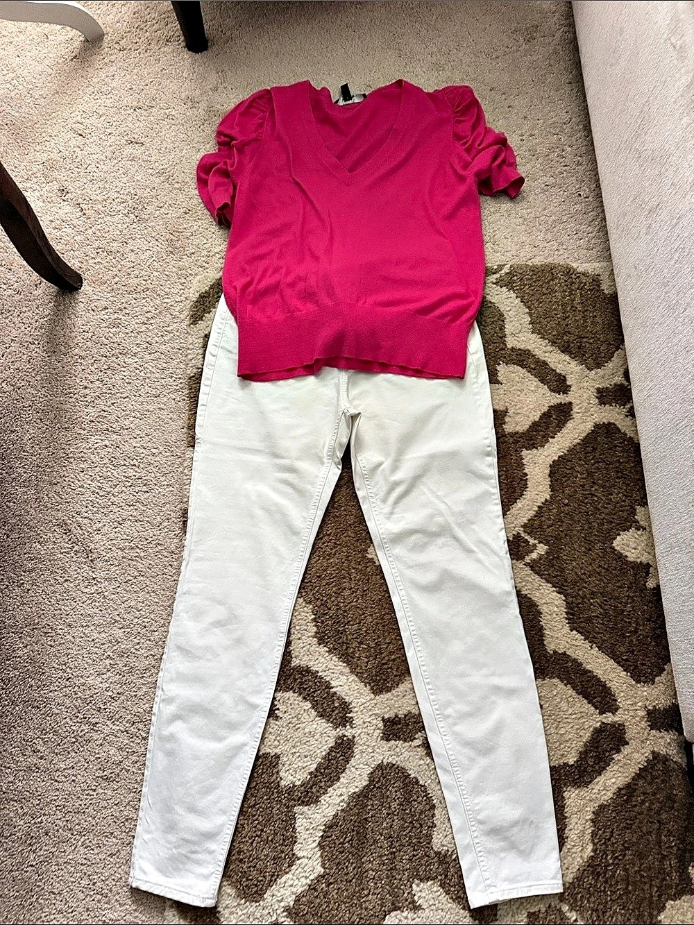 White House Black Market skinny ankle Jeans White Waist 6